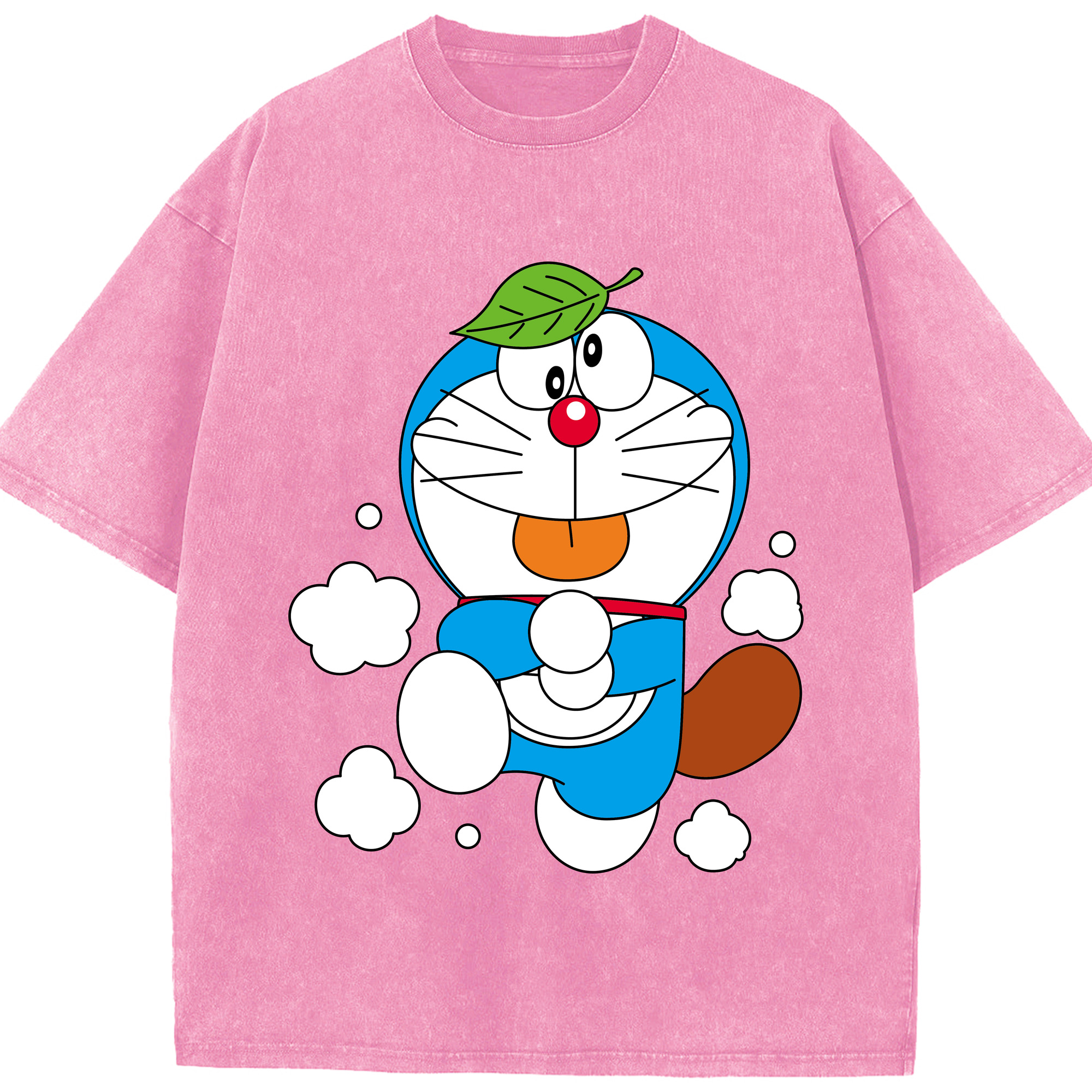 （画像用） ドラえもん Doraemon 綿100% ヴィンテージ風 半袖Tシャツ（フロントプリント）